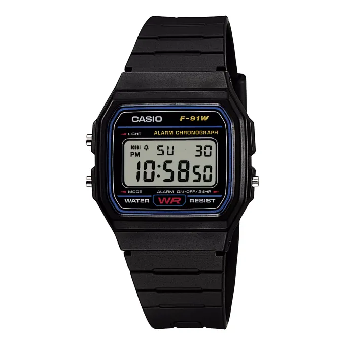 Casio Casio F-91W-1YEG iconico orologio digitale, resistente e senza tempo